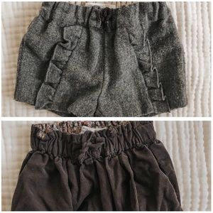 Zara baby girl shorts and corduroy skirt (bundle)
